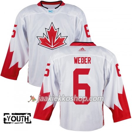 Team Kanada Pelipaita Shea Weber 6 2016 World Cup Lapsille Valkoinen Paita